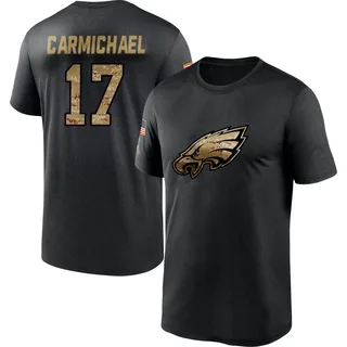 Black Harold Carmichael 2020 Salute To Service Performance T-Shirt