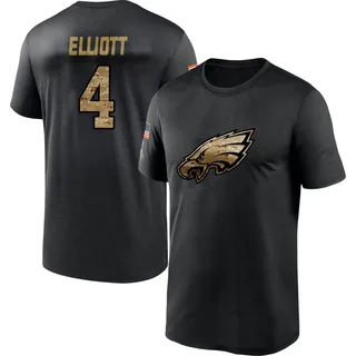 Black Jake Elliott 2020 Salute To Service Performance T-Shirt