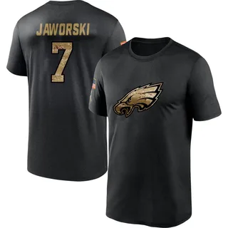 Black Ron Jaworski 2020 Salute To Service Performance T-Shirt