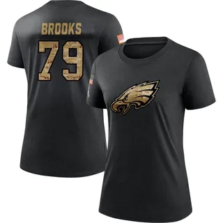 Black Women's Brandon Brooks 2020 Salute To Service Performance T-Shirt