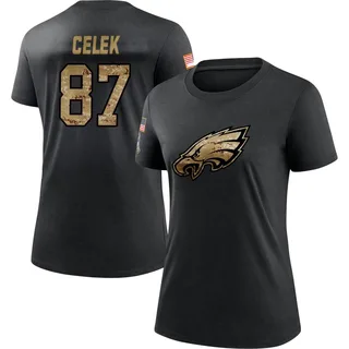 Black Women's Brent Celek 2020 Salute To Service Performance T-Shirt