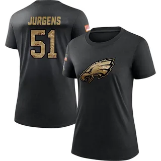 Black Women's Cam Jurgens 2020 Salute To Service Performance T-Shirt