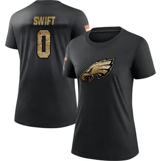 Black Women's D'Andre Swift 2020 Salute To Service Performance T-Shirt