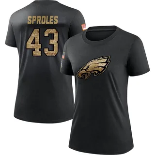 Black Women's Darren Sproles 2020 Salute To Service Performance T-Shirt