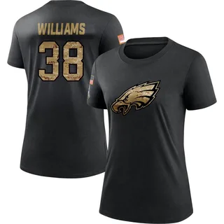 Black Women's Greedy Williams 2020 Salute To Service Performance T-Shirt