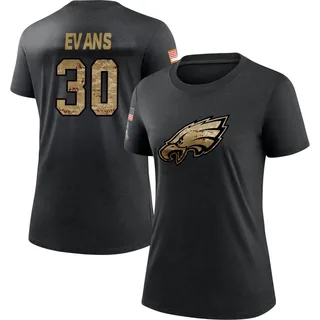 Black Women's Justin Evans 2020 Salute To Service Performance T-Shirt