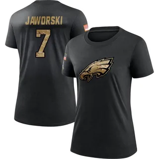 Black Women's Ron Jaworski 2020 Salute To Service Performance T-Shirt