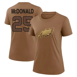 Brown Women's Tommy McDonald 2023 Salute To Service Legend Performance T-Shirt