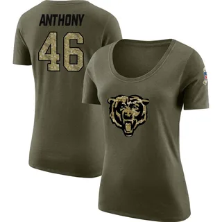 Olive Women's Andre Anthony Salute to Service Legend Scoop Neck T-Shirt