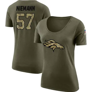 Olive Women's Ben Niemann Salute to Service Legend Scoop Neck T-Shirt