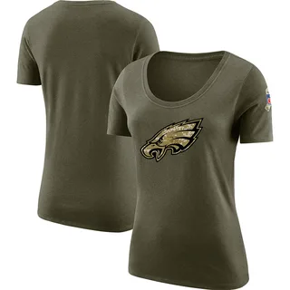 Olive Women's Blank Salute to Service Legend Scoop Neck T-Shirt