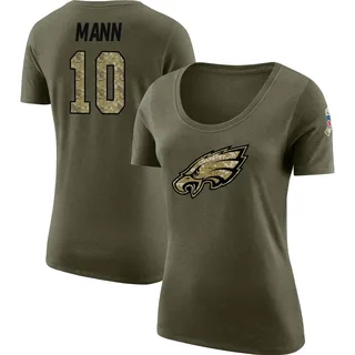 Olive Women's Braden Mann Salute to Service Legend Scoop Neck T-Shirt