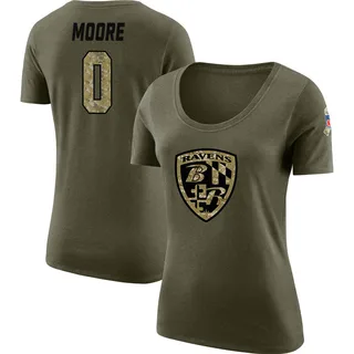 Olive Women's Chris Moore Salute to Service Legend Scoop Neck T-Shirt