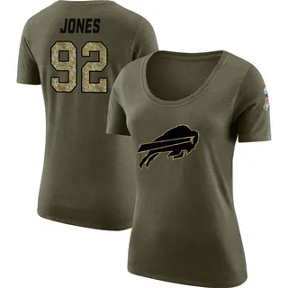 Olive Women's DaQuan Jones Salute to Service Legend Scoop Neck T-Shirt