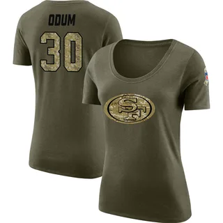 Olive Women's George Odum Salute to Service Legend Scoop Neck T-Shirt