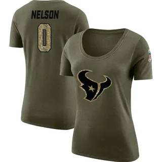 Olive Women's Scott Nelson Salute to Service Legend Scoop Neck T-Shirt