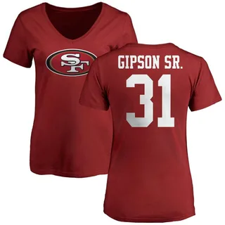 Red Women's Tashaun Gipson Sr. Slim Fit T-Shirt